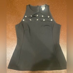 Versus Versace Safety Pin cut-out sleeveless top